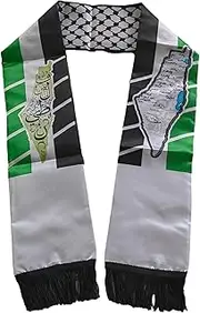 [generic] Stylish Palestine Turban Headwear for Men and Women Scarf Palestine Map Print Fashionable Headwear
