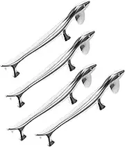 Mobestech 4Pcs Alloy Chopstick Rest Holder Silver Dog Design for Forks Spoons Tableware Elegant Table Decoration Lightweight Kitchen Accessory