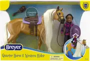 Breyer Horses Palomino Quarter Horse Charm Western Rider Gabi Freedom Classic 1:12 Scale