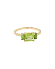 Tiramisu 14K Plated 1.59 ct. tw. Peridot, Chrome Diopside Ring