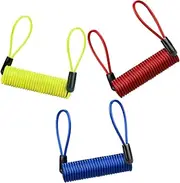 HANABASS 3Pcs Scooter Lock Reminder Cable Spring Wire Theft Disc Lock Security Alert for Motorbike Brake Locks Enhances Night Safety Visibility Quick Installation Fits Various