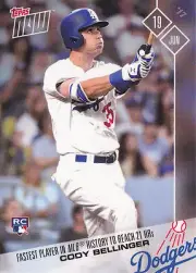 2017 Topps NOW 270 Cody Bellinger Dodgers Rookie June 19 Fastest to 21 HRs RC