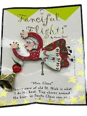 Silvestri Christmas Mrs Santa Claus Stick Pin Brooch Ornament Fanciful Flights