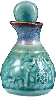 CALLARON 1set Ceramic Essential Oil Bottle Refillable Compact Perfume Dispenser for Travel Multi-purpose Container for Oils Fragrance and Solid Items Elegant Organization