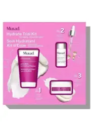 MURAD Hydrate Trial Kit, 3pc Cleanser, Oil & Moisturizer For Refreshed Skin, NIB