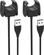 Dismau 2Pack Charger for Fitbit Charge 4/Charge 3 Replacement USB Charging Cable Cord for Fitbit Charge 3/Charge 4 Fitness Activity Tracker [3.3FT/1M]