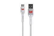Monster Braided 2M USB-C to USB-A Phone Charging Sync Power Data Cable White