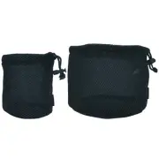 Nylon Mesh Drawstring Bag Outdoor Camping Tableware Organizers Storage