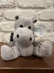 1999 Coca Cola International Bean Bag Plush - Coke - Zambia - Hippopotamus