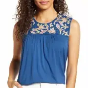 Gibson X Hi Sugarplum! Limone Floral Yoke Top Size S
