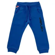 A84 pantaloni bimbo boy REPLAY blue cotton sweatpant