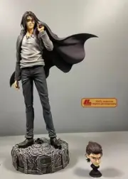 Anime Titan Long hair Eren Jaeger Stand Head replaceable cloak Figure toy Gift