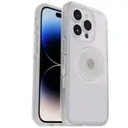 OtterBox Apple iPhone 14 Pro Otter + Pop Symmetry Series Clear Antimicrobial Case - Stardust Pop (Clear Glitter) (77-88807)