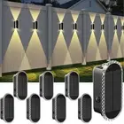 Solar Fence Lights Outdoor - 3000/4000/6000K 3 Modes,Up & Down Lighting IP65 ...