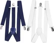[OATIPHO] Men's Suspenders Clip 2.5cm Y-shape Heavy Duty Dress Suspenders Clip on Suspenders for Men Organizing Tool for Papers Photos