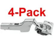Blum 4-Pack CLIP Top Partial Overlay Screw Concealed Cabinet Door Hinge, Nickel