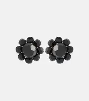 [Simone Rocha] Simone Rocha Daisy Mini crystal earrings One size black