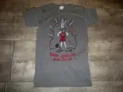 Vtg Shirt-Tex Hare Jordan Made in USA T-shirt Tee Paper Thin Print Sm Mens NOS
