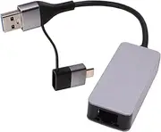 ZENWORYS 2.5G Ethernet Adapter Type-C USB 3.0 to RJ45 LAN 2500Mbps Network Card 2.5 Gigabit Converter for NAS Laptop PC