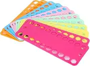 12Pcs Cross Stitch Threads Organizer, Cross Stitch Embroidery Thread Bobbins Organizer, 20 Holes Color Plastic Floss Bobbin