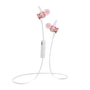 RS-01 Wireless bluetooth Earphone Magnetic Adsorption Bass Sport Headphone for iPhone Samsung Xiaomi ROSEGOLD COLOR