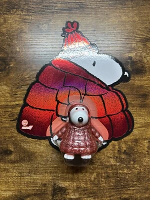 Peanuts Reaction Puffy Coat Snoopy Red Glitter sealed super7 X Market In Hand