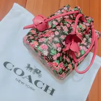 在飛比找蝦皮購物優惠-COACH 小碎花手拿包 水桶包 手提包 碎花 COACH包