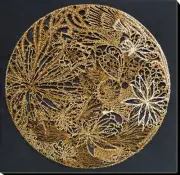 Bead embroidery kit Monthly filigree needlework kit Art canvas beadwork pattern