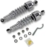 DS Chrome 12.5in Rear Shock Absorber Pair Harley Super Glide 86-94