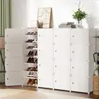 Artiss Shoe Box Shoe Cabinet DIY Storage 16 Cube White Portable Organiser Stand