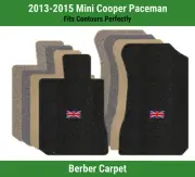 Lloyd Berber Front Carpet Mats for '13-15 Mini Cooper Paceman w/British Flag (for: Mini)