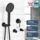 Decaura Hand Held Shower Head Set Shower Handset black Shower Taps Wall Tapware