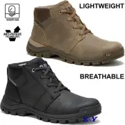 CAT Men's Threshold Chukka Boot Full-Grain Leather Work Boots Lugged Outsole