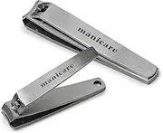 Manicare Premium Nail Clippers, Pack Of 2, Stainless Steel Small And Medium Clippers For Precisie Trimming Of Toenails And Fingernails, Professional Blade, Durable, Perfect For Manicures And Pedicure