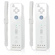 2 Pack Controller Replacement for Wii Wii U Motion Gamepad Built in 3-Axis Motion Plus with Silicone Case