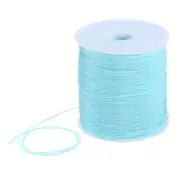 1mm Nylon Satin Cord 305 Yards Bracelet String Beading Thread, Sky Blue
