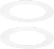 uxcell 2-Pack Goof Rings for 3 Inch Recessed Lights, 3" ID 4.7" OD Durable Steel Trim Ring Flush Mount White Can Light Trim Ring Cover for Ceiling Can Downlights