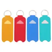 4 Pcs Lip Gloss Keychain Holder Red Lipstick Case