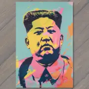 FLATCARD Kim Jong Un Pop Art Style Supreme Leader of North Korea Colorful