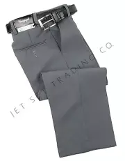 Boys Charcoal Dress Pants 2525CHL Flat Front Slacks with Black Belt 4 to 20