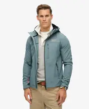 Hooded Soft Shell Trekker Jacket | Stormy Weather Blue