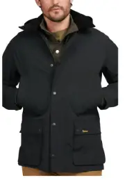 Barbour V3805 Mens Black Ashby Waterproof Hooded Jacket Size S