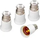 B22 to E27 Light Bulb Adaptor B22 To Edison Screw E27 Lamp Converter Holder Ligh