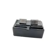 Kenneth Cole Cufflinks Brushed & Polished Steel Silver Tone Rectangle Men's New