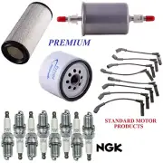 Tune Up Kit Filters Cap Spark Plugs For CHEVROLET EXPRESS 3500 V8 8.1L 2001-2002