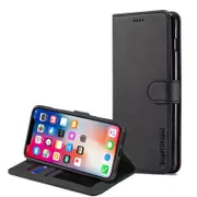 For Apple iPhone XS Max Case, SupRShield Wallet Leather Flip Magnetic Stand Case Cover For Apple (Black)