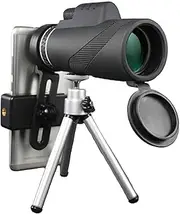 10X40 Portable Monocular Compact with Night Vision High Power Bak4 Prism Fmc Lens Monocular with Smartphone Adapter and Tripod for Birds Watching Little Surprise