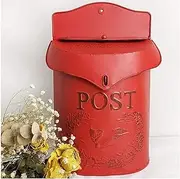 Exquisite Mailbox Mailbox Iron Post Box Durable Letter Box American Vintage Drop Box with Safety Lock Parcel Box Outdoor Garden Decoration Safer