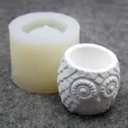 1pcsDurable Silicone Owl Flower Pot Mold Cement DIY Making Manual Clay Craft