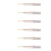 6x Jasart Interlocking Size 4 Acrylic Craft Paint Round Brush Fine Hog Bristle